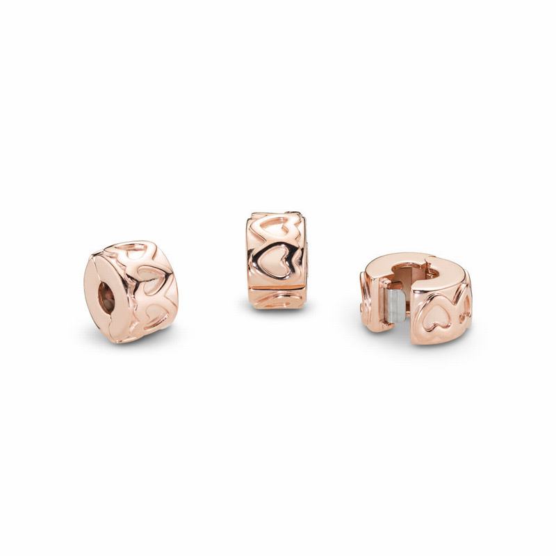 Pandora Rose™ Row Of Hearts Clip - Pandora Rose - Canada | BX4396TQ